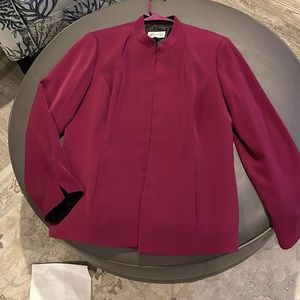 Ladies jacket, purple color, black lining, front pockets, great condition.